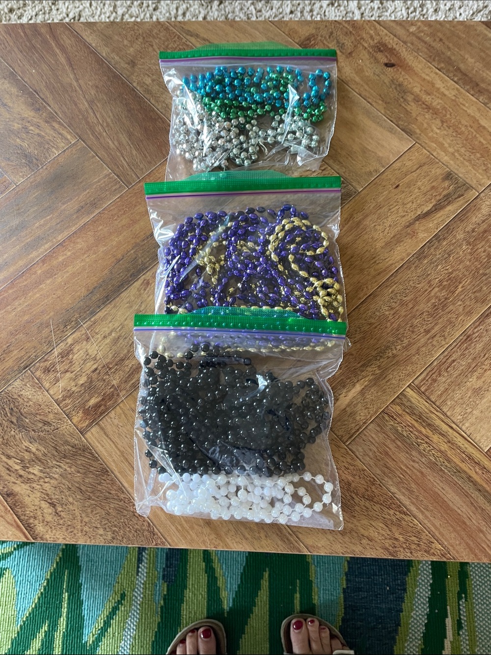 Mixed Pack of Bead Necklaces - Purple, Gold, Black, White, Blue, Green, Silver